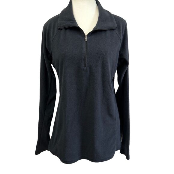 Columbia Tops - Columbia 1/4 Zip Pull Over Fleece Women’s Black Shirt - Size Medium
